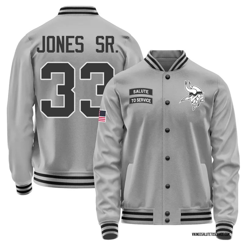 Men's Aaron Jones Sr. Minnesota Vikings Gray Salute to Service Performance Jacket