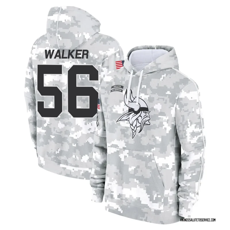 Men's Arden Walker Minnesota Vikings Camo Arctic 2024 Salute to Service Club Fleece Pullover Hoodie