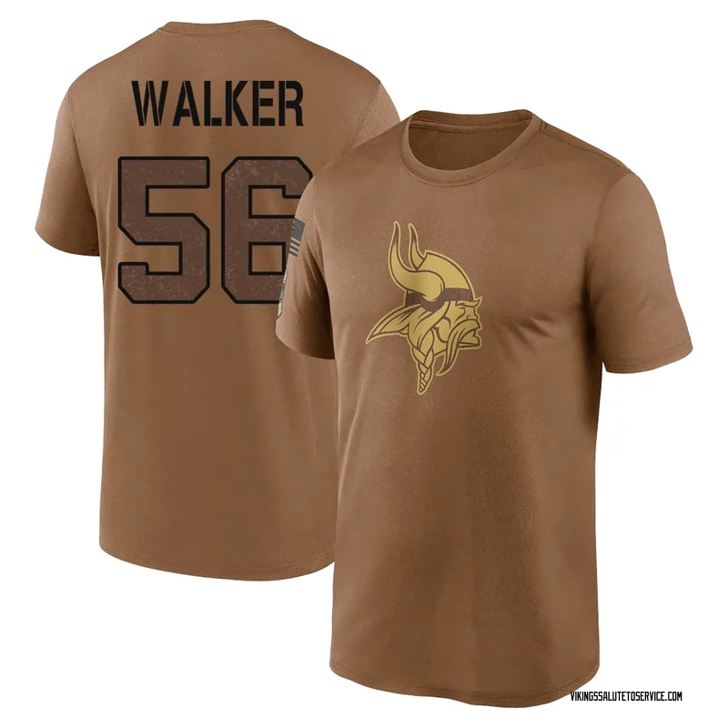 Men's Arden Walker Minnesota Vikings Legend Brown 2023 Salute To Service Performance T-Shirt