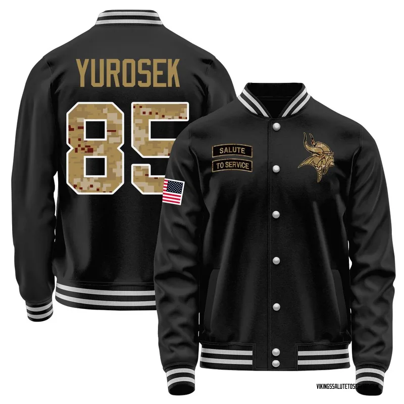 Men's Ben Yurosek Minnesota Vikings Black Salute to Service Sideline Performance Jacket