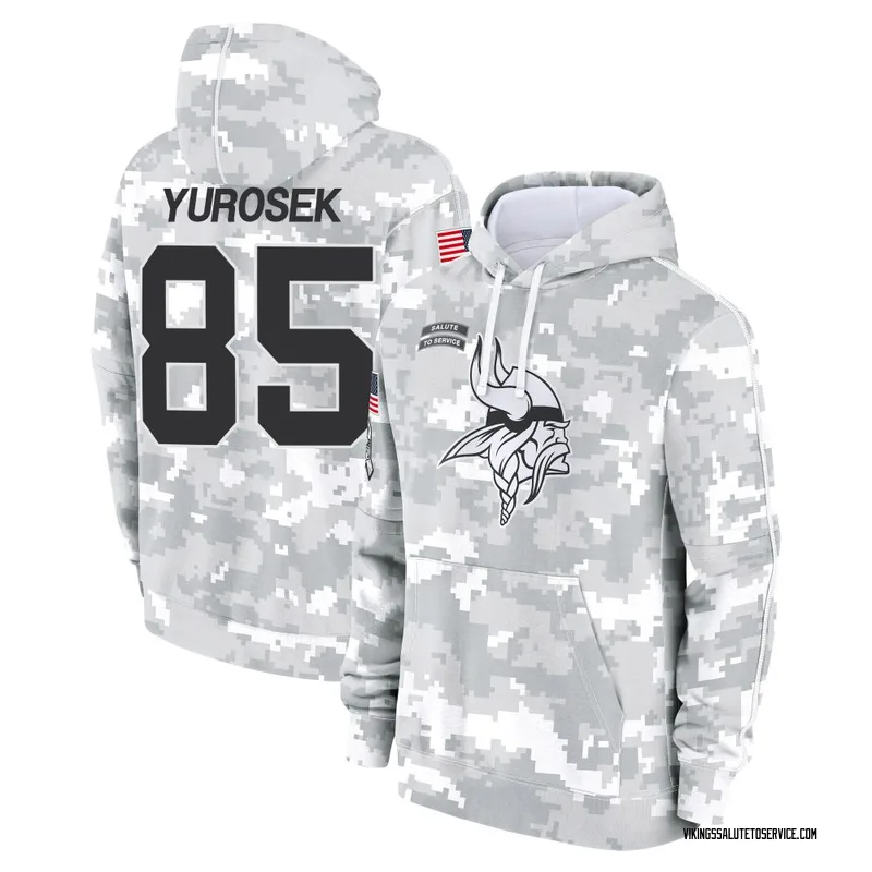 Men's Ben Yurosek Minnesota Vikings Camo Arctic 2024 Salute to Service Club Fleece Pullover Hoodie