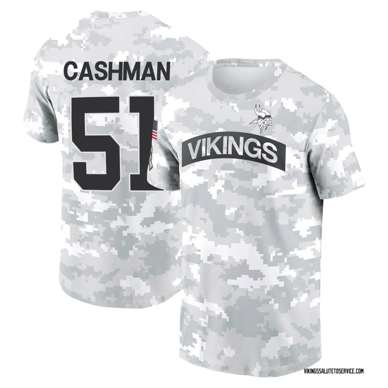 Men's Blake Cashman Minnesota Vikings Camo Arctic 2024 Salute to Service Performance T-Shirt