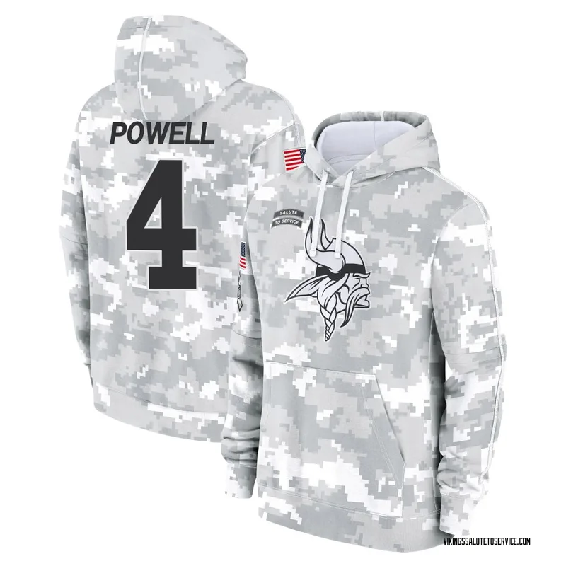 Men's Brandon Powell Minnesota Vikings Camo Arctic 2024 Salute to Service Club Fleece Pullover Hoodie