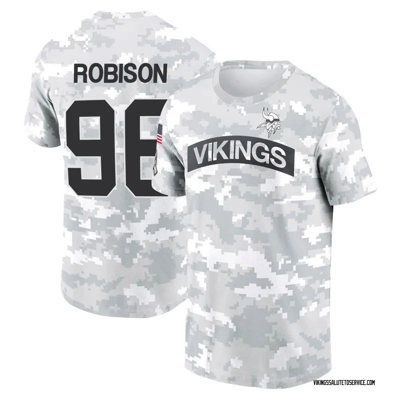 Men's Brian Robison Minnesota Vikings Camo Arctic 2024 Salute to Service Performance T-Shirt