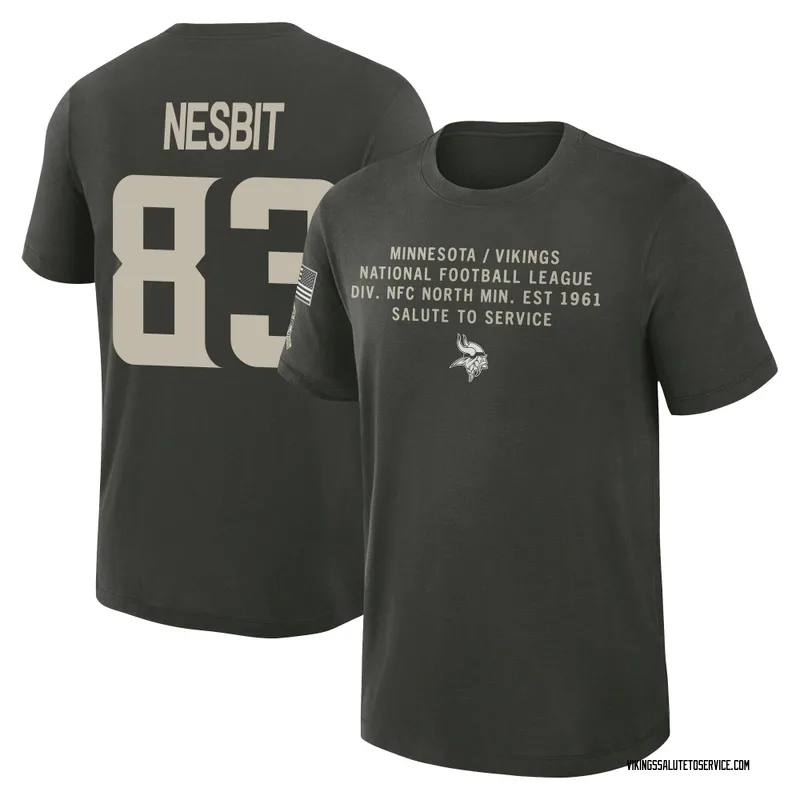 Men's Bryson Nesbit Minnesota Vikings Green Dark/ 2025 Salute to Service Sideline Slub T-Shirt