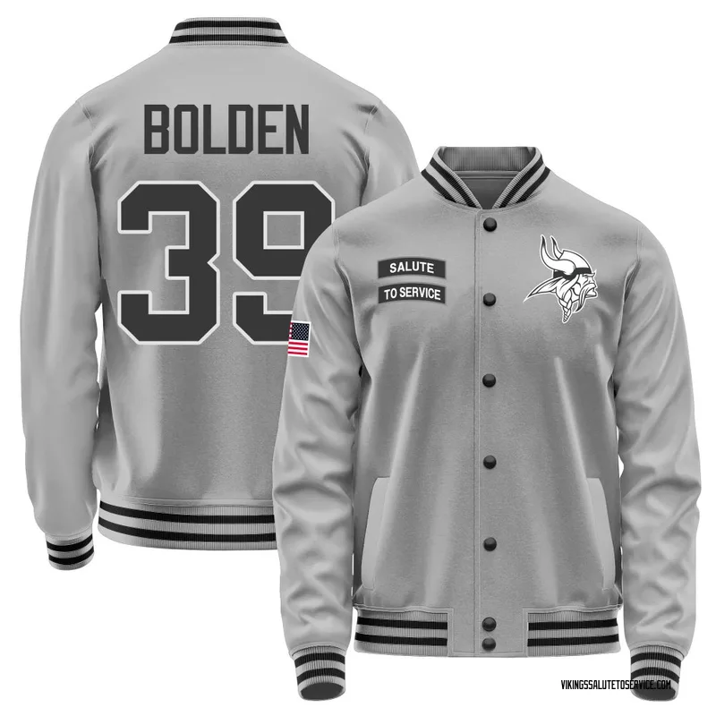 Men's Bubba Bolden Minnesota Vikings Gray Salute to Service Performance Jacket