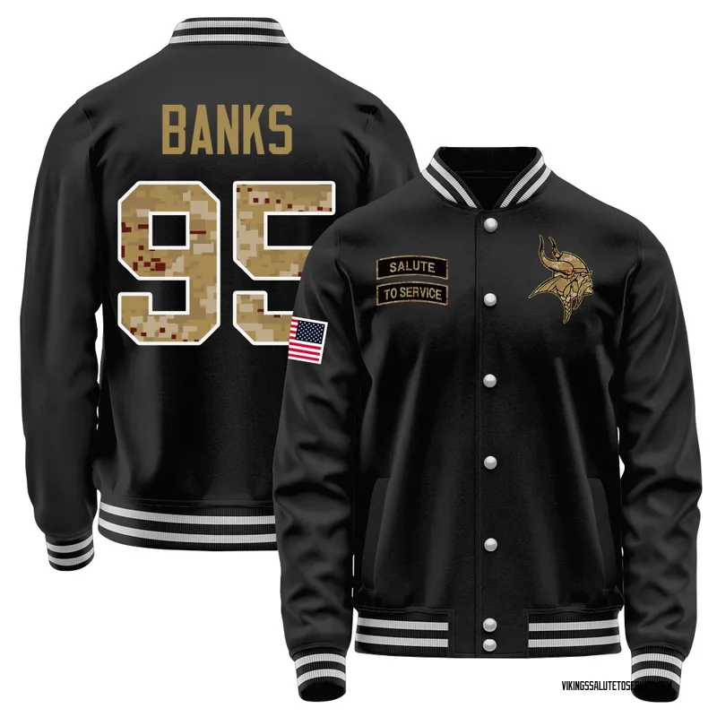 Men's Caleb Banks Minnesota Vikings Black Salute to Service Sideline Performance Jacket