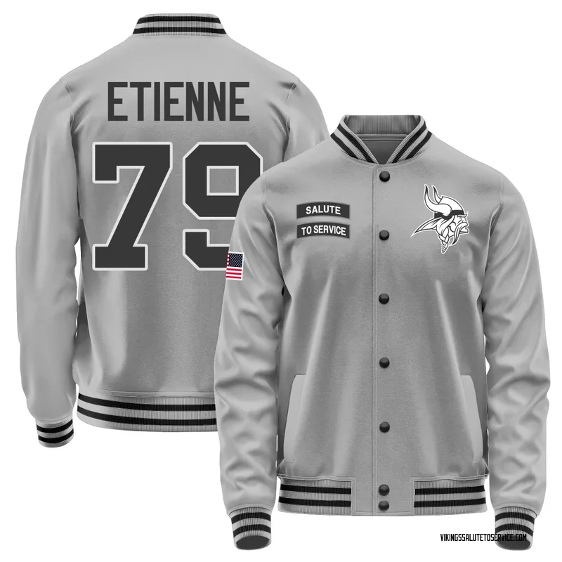 Men's Caleb Etienne Minnesota Vikings Gray Salute to Service Performance Jacket