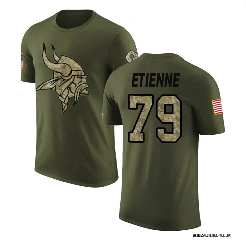 Men's Caleb Etienne Minnesota Vikings Legend Olive Salute to Service T-Shirt