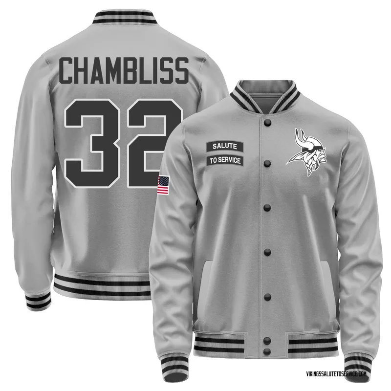 Men's Chaz Chambliss Minnesota Vikings Gray Salute to Service Performance Jacket