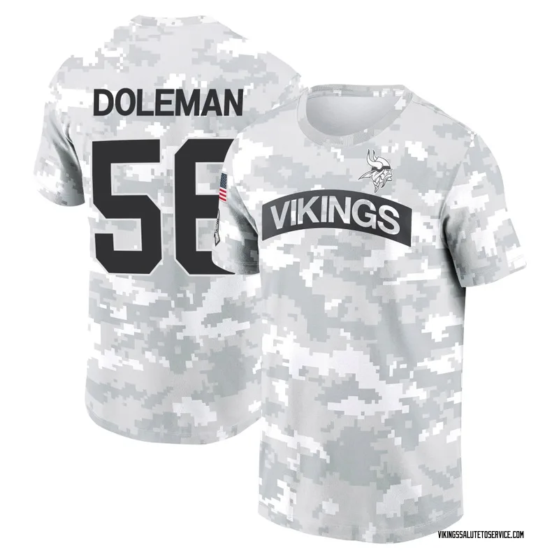 Men's Chris Doleman Minnesota Vikings Camo Arctic 2024 Salute to Service Performance T-Shirt