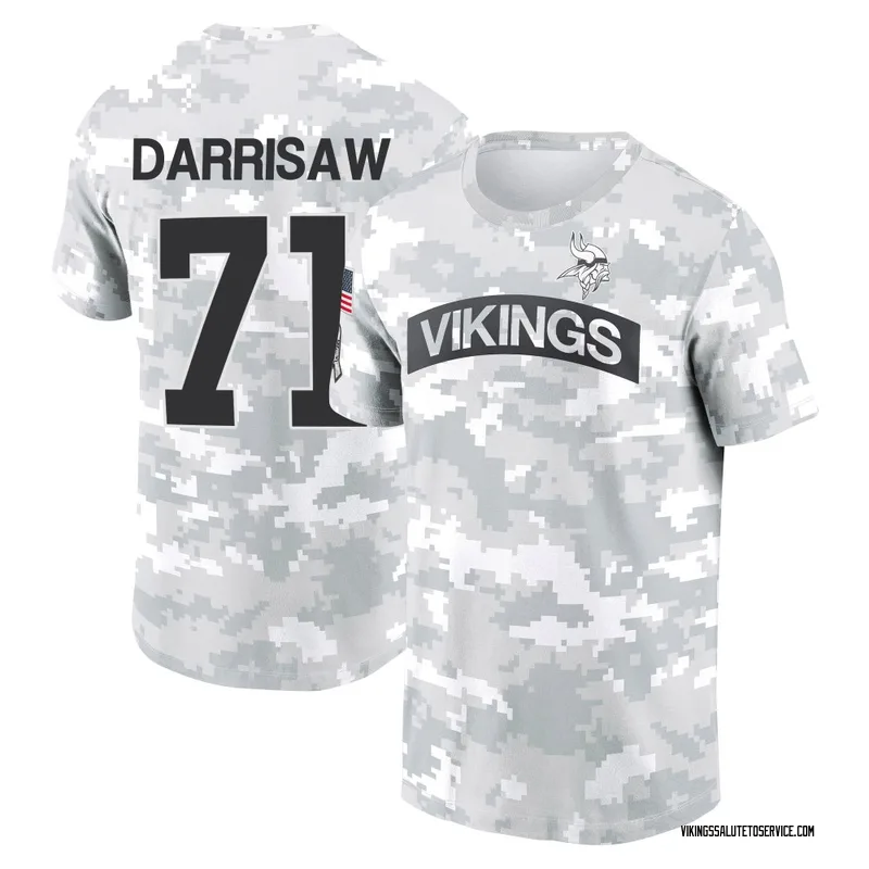 Men's Christian Darrisaw Minnesota Vikings Camo Arctic 2024 Salute to Service Performance T-Shirt