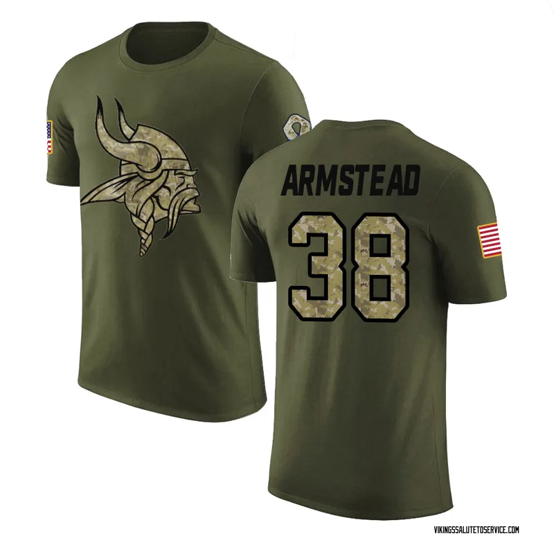 Men's Da'Veawn Armstead Minnesota Vikings Legend Olive Salute to Service T-Shirt