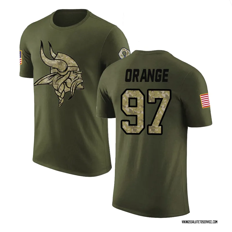 Men's Domonique Orange Minnesota Vikings Legend Olive Salute to Service T-Shirt