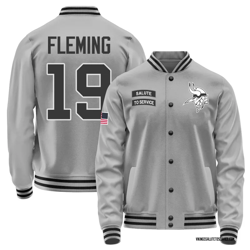 Men's Dontae Fleming Minnesota Vikings Gray Salute to Service Performance Jacket
