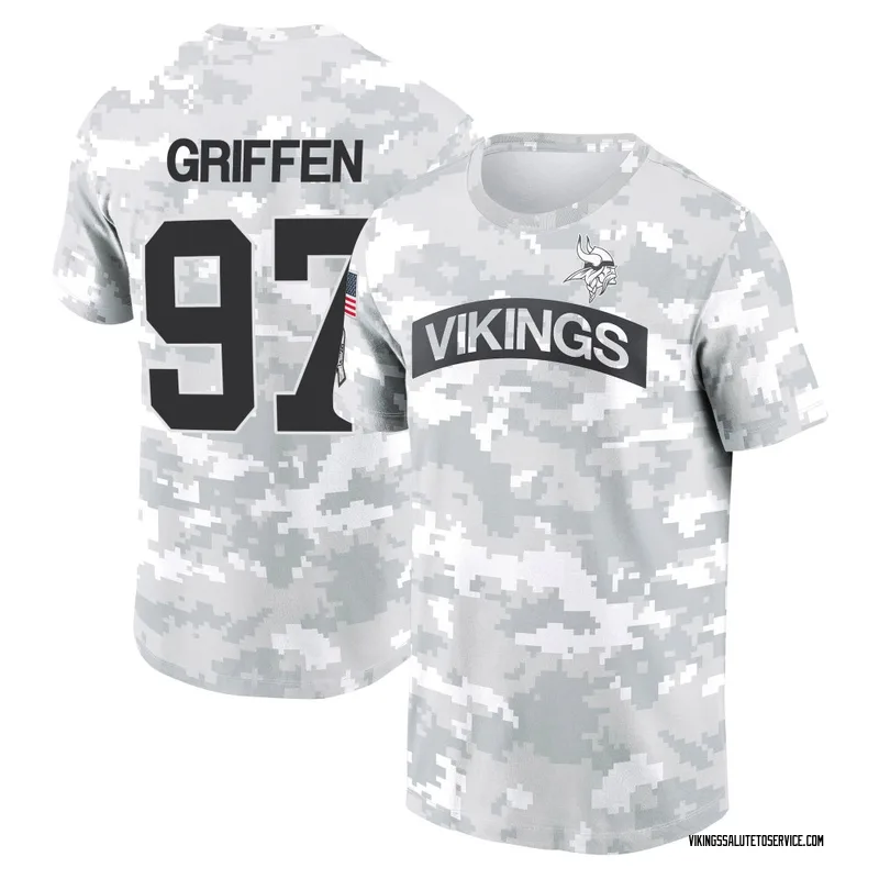 Men's Everson Griffen Minnesota Vikings Camo Arctic 2024 Salute to Service Performance T-Shirt