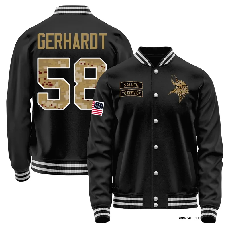 Men's Gavin Gerhardt Minnesota Vikings Black Salute to Service Sideline Performance Jacket