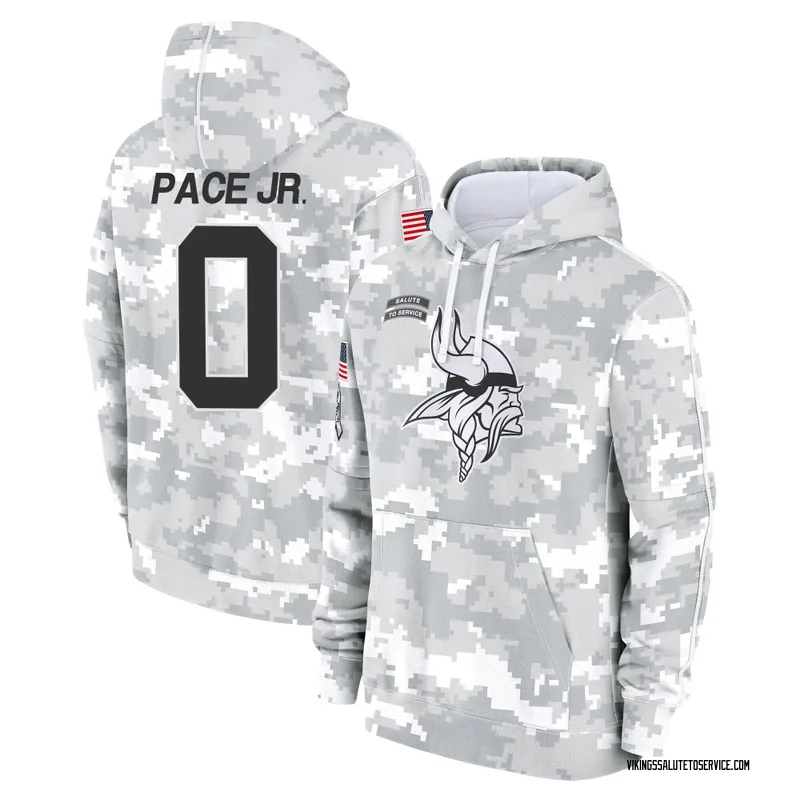 Men's Ivan Pace Jr. Minnesota Vikings Camo Arctic 2024 Salute to Service Club Fleece Pullover Hoodie