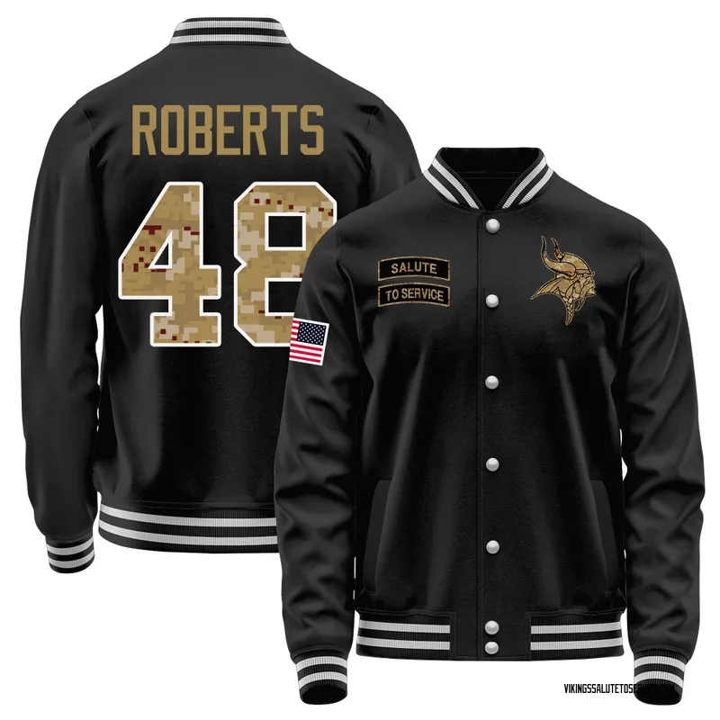 Men's Jacob Roberts Minnesota Vikings Black Salute to Service Sideline Performance Jacket