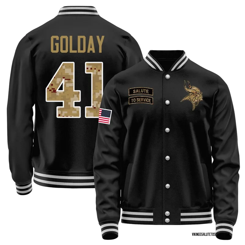 Men's Jake Golday Minnesota Vikings Black Salute to Service Sideline Performance Jacket
