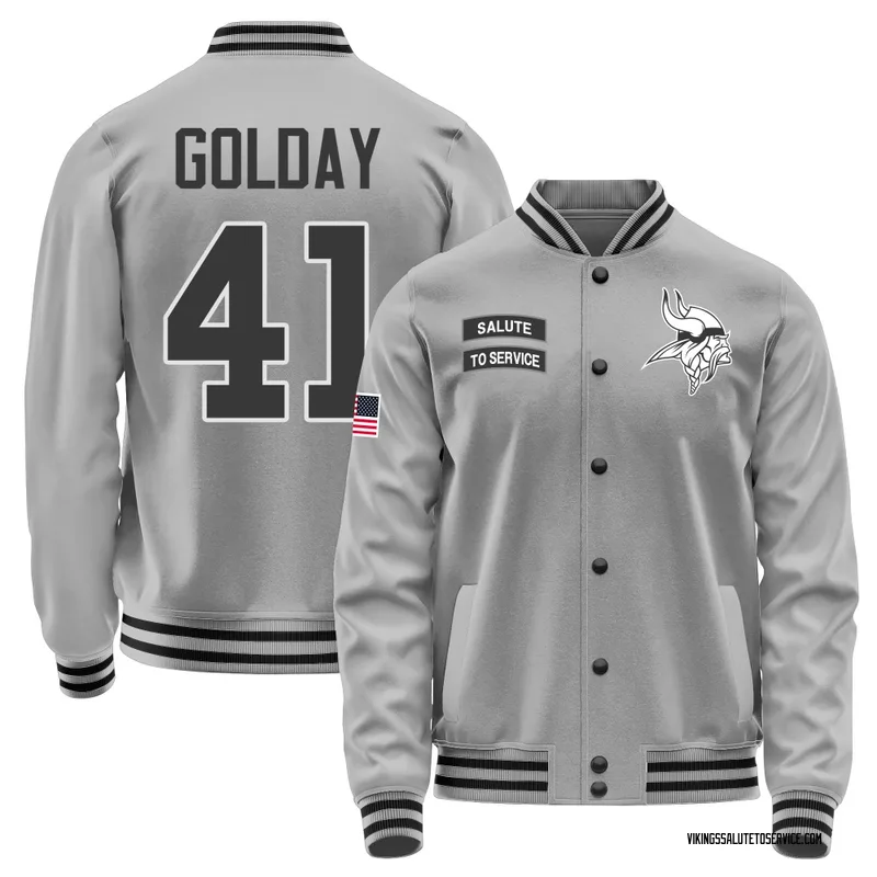 Men's Jake Golday Minnesota Vikings Gray Salute to Service Performance Jacket
