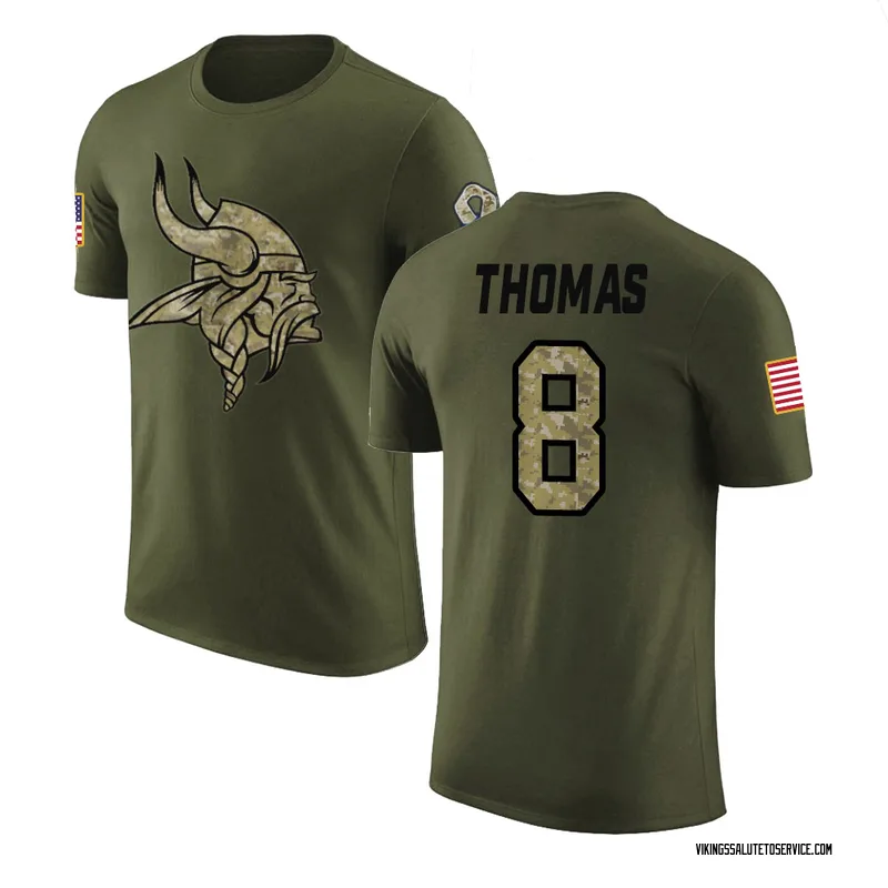Men's Jakobe Thomas Minnesota Vikings Legend Olive Salute to Service T-Shirt