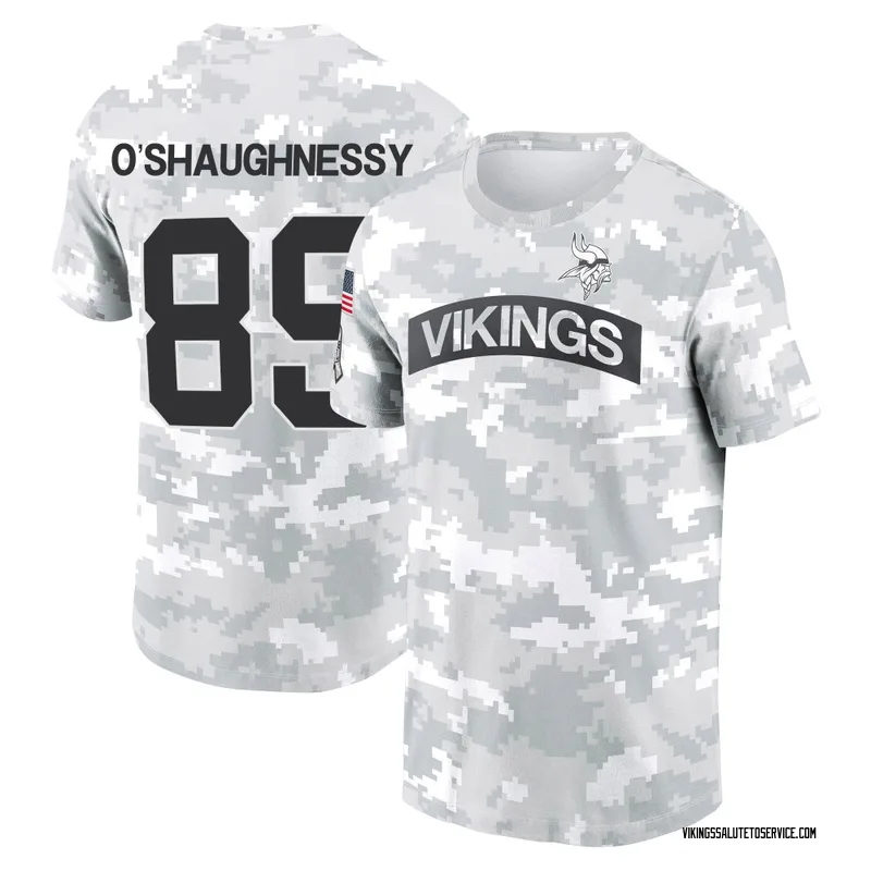 Men's James O'Shaughnessy Minnesota Vikings Camo Arctic 2024 Salute to Service Performance T-Shirt
