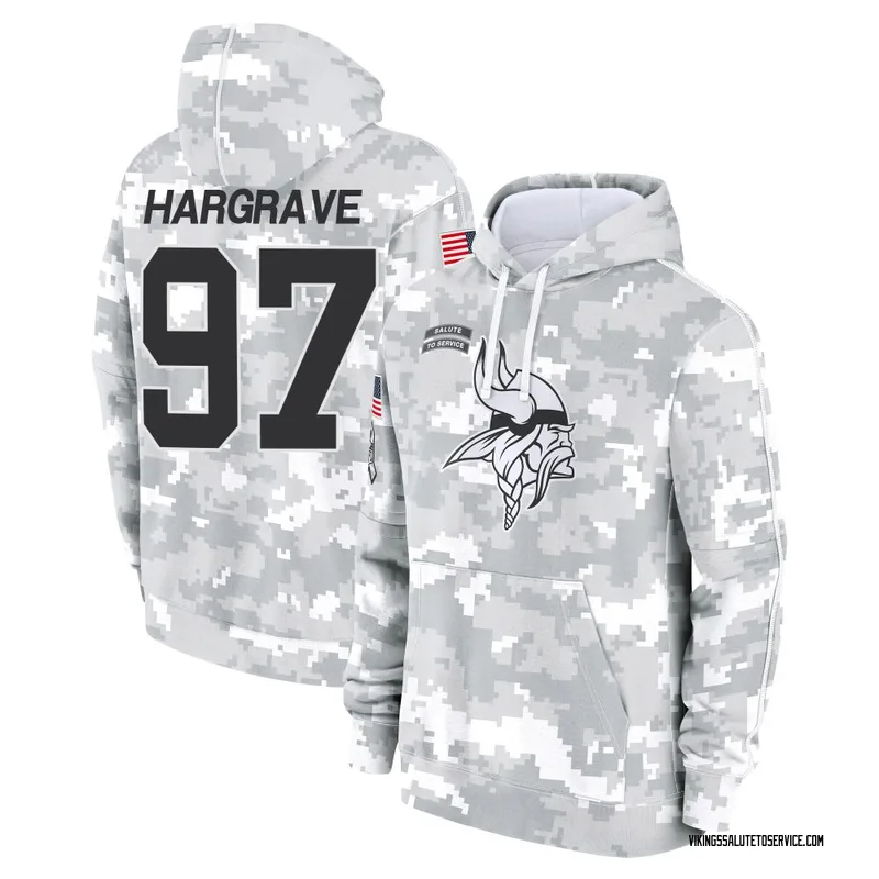 Men's Javon Hargrave Minnesota Vikings Camo Arctic 2024 Salute to Service Club Fleece Pullover Hoodie