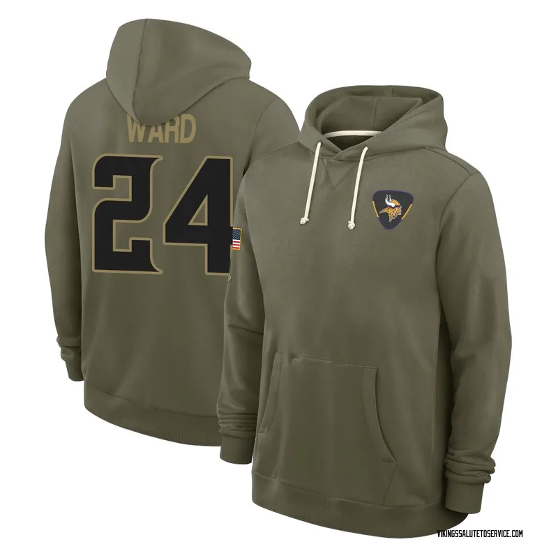 Men's Jay Ward Minnesota Vikings Olive 2025 Salute to Service Hoodie