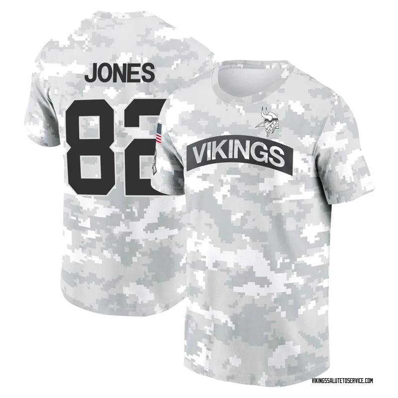 Men's Jeshaun Jones Minnesota Vikings Camo Arctic 2024 Salute to Service Performance T-Shirt
