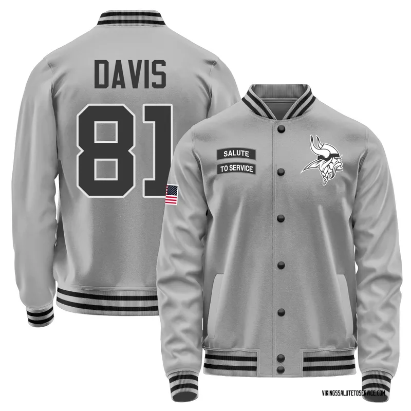 Men's Joaquin Davis Minnesota Vikings Gray Salute to Service Performance Jacket