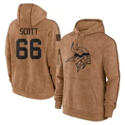 Men's Jordon Scott Minnesota Vikings Brown 2023 Salute To Service Club Pullover Hoodie