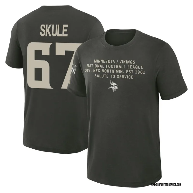 Men's Justin Skule Minnesota Vikings Green Dark/ 2025 Salute to Service Sideline Slub T-Shirt