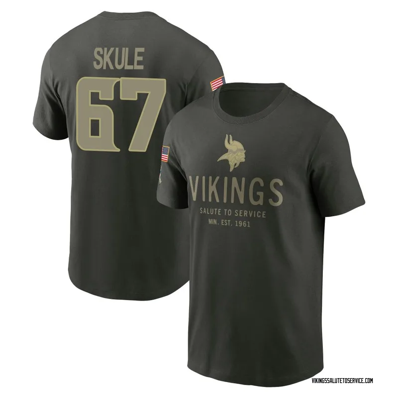 Men's Justin Skule Minnesota Vikings Green Forest/ 2025 Salute to Service Sideline Primary Edge T-Shirt