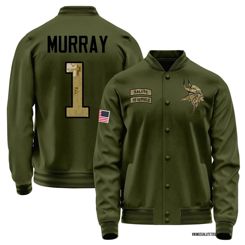 Men's Kyler Murray Minnesota Vikings Olive Salute to Service Sideline Performance Jacket
