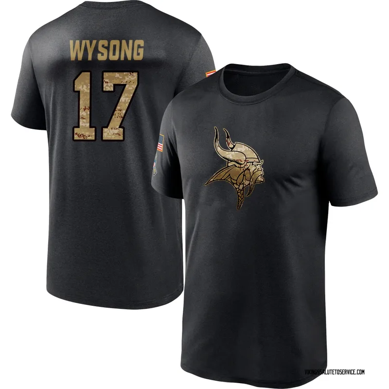 Men's Luke Wysong Minnesota Vikings Black 2020 Salute To Service Performance T-Shirt