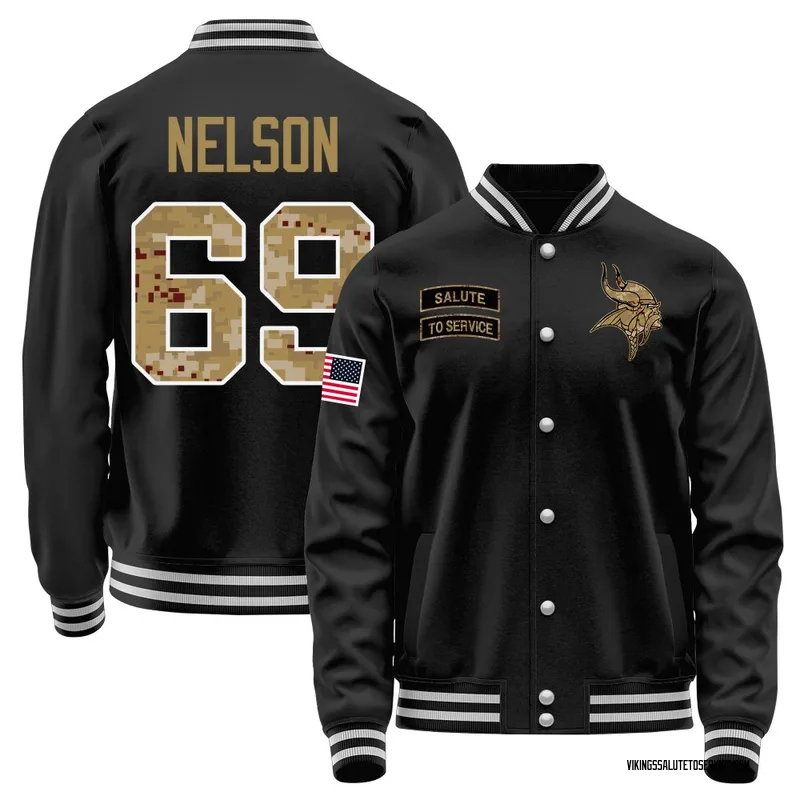 Men's Matt Nelson Minnesota Vikings Black Salute to Service Sideline Performance Jacket