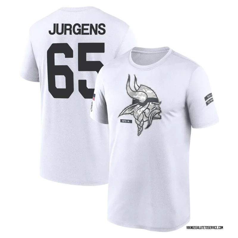 Men's Michael Jurgens Minnesota Vikings Legend White 2024 Salute to Service Performance T-Shirt
