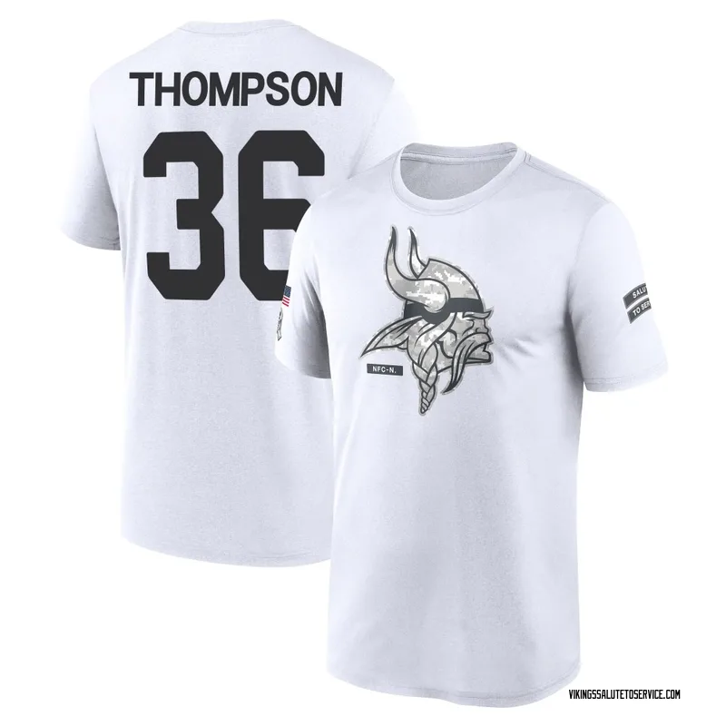 Men's NaJee Thompson Minnesota Vikings Legend White 2024 Salute to Service Performance T-Shirt