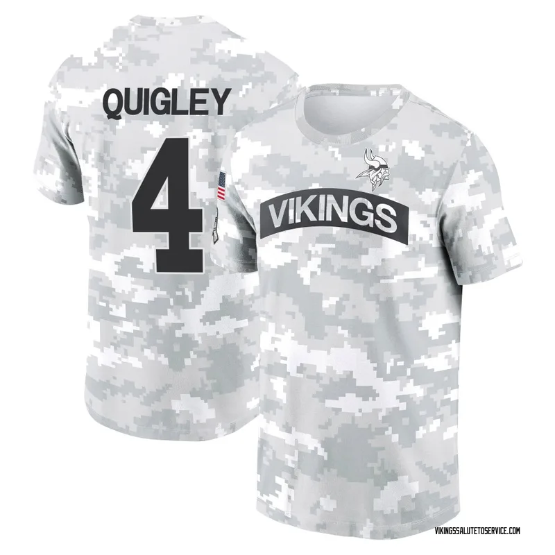 Men's Ryan Quigley Minnesota Vikings Camo Arctic 2024 Salute to Service Performance T-Shirt