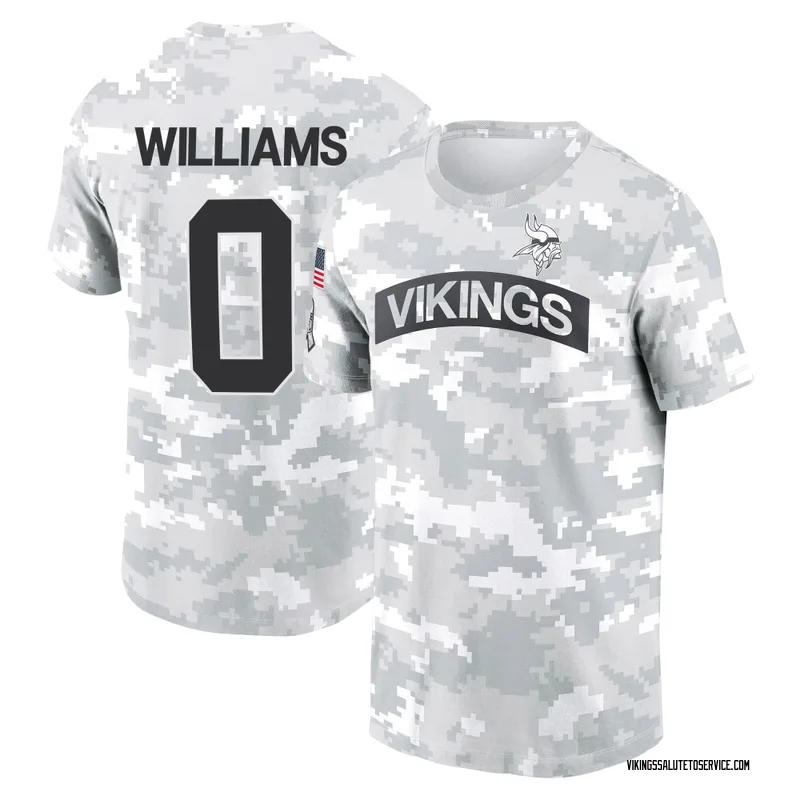Men's Scooby Williams Minnesota Vikings Camo Arctic 2024 Salute to Service Performance T-Shirt