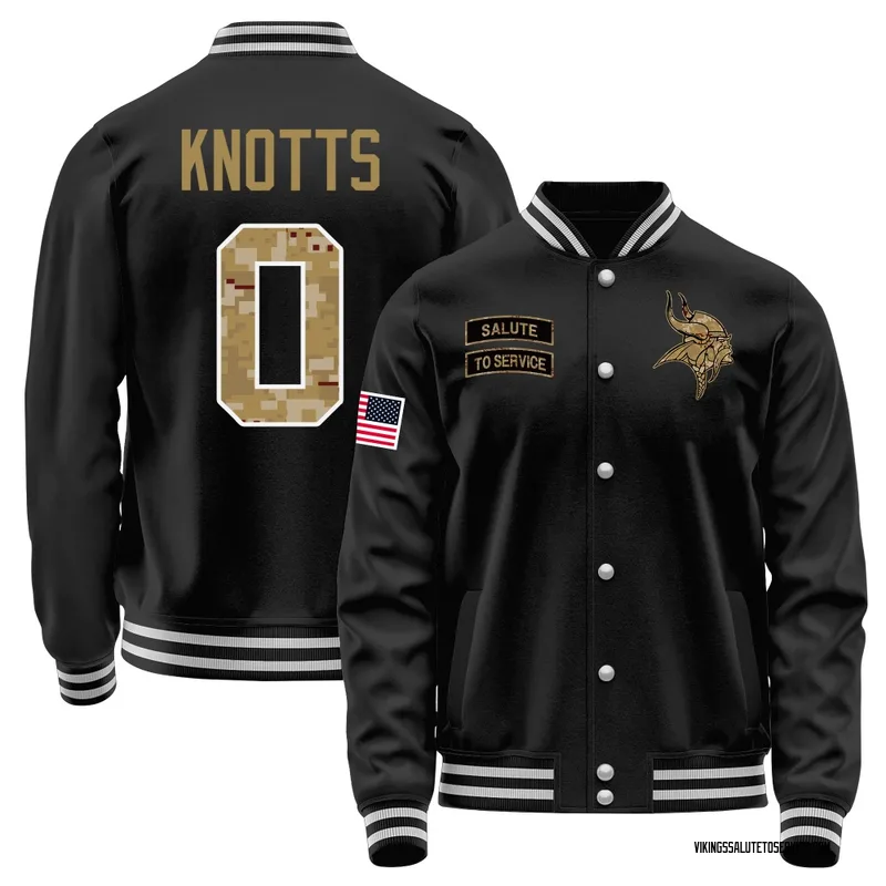 Men's Shaleak Knotts Minnesota Vikings Black Salute to Service Sideline Performance Jacket