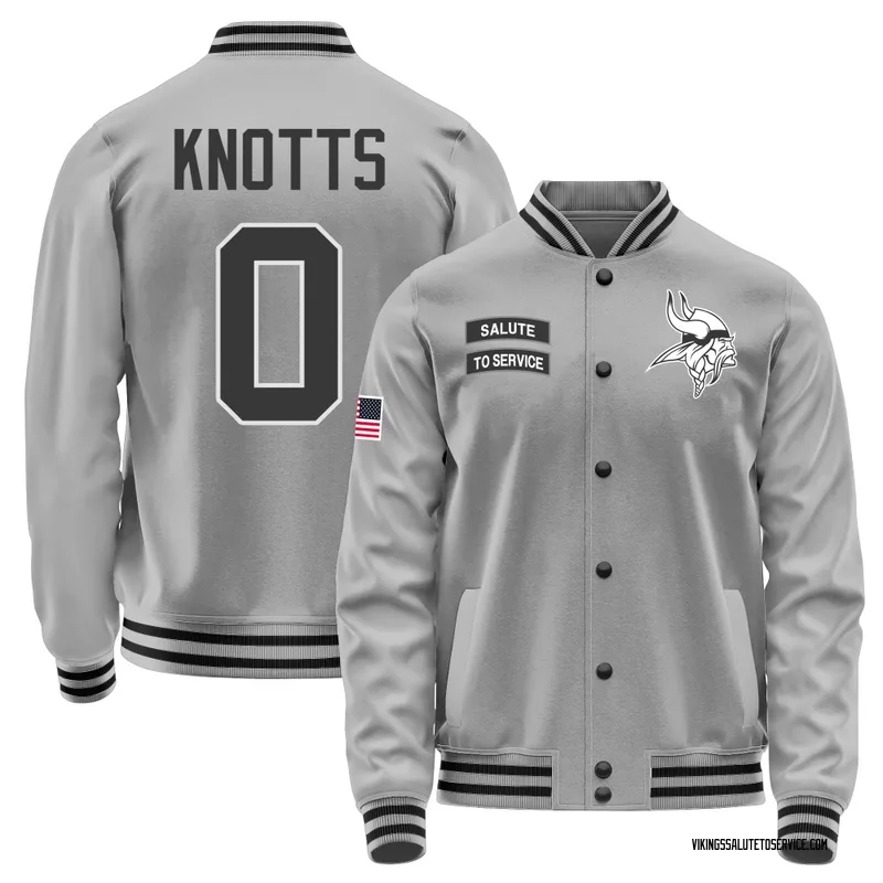 Men's Shaleak Knotts Minnesota Vikings Gray Salute to Service Performance Jacket