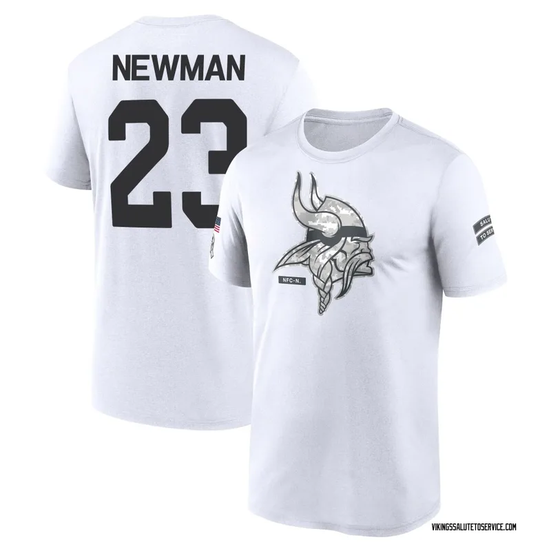Men's Terence Newman Minnesota Vikings Legend White 2024 Salute to Service Performance T-Shirt