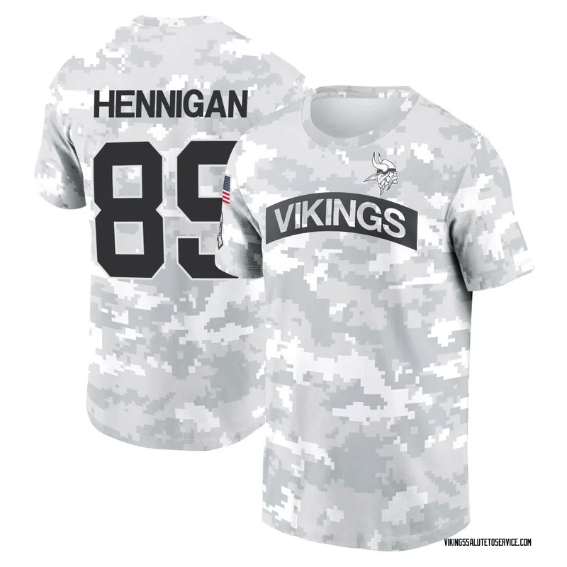 Men's Thomas Hennigan Minnesota Vikings Camo Arctic 2024 Salute to Service Performance T-Shirt
