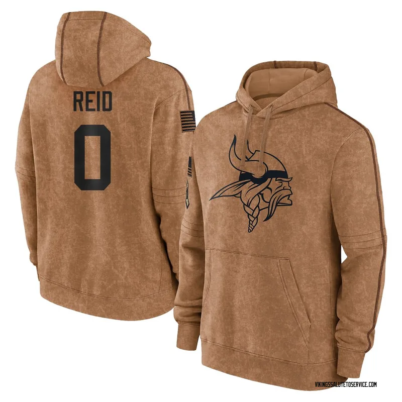 Men's Trevor Reid Minnesota Vikings Brown 2023 Salute To Service Club Pullover Hoodie