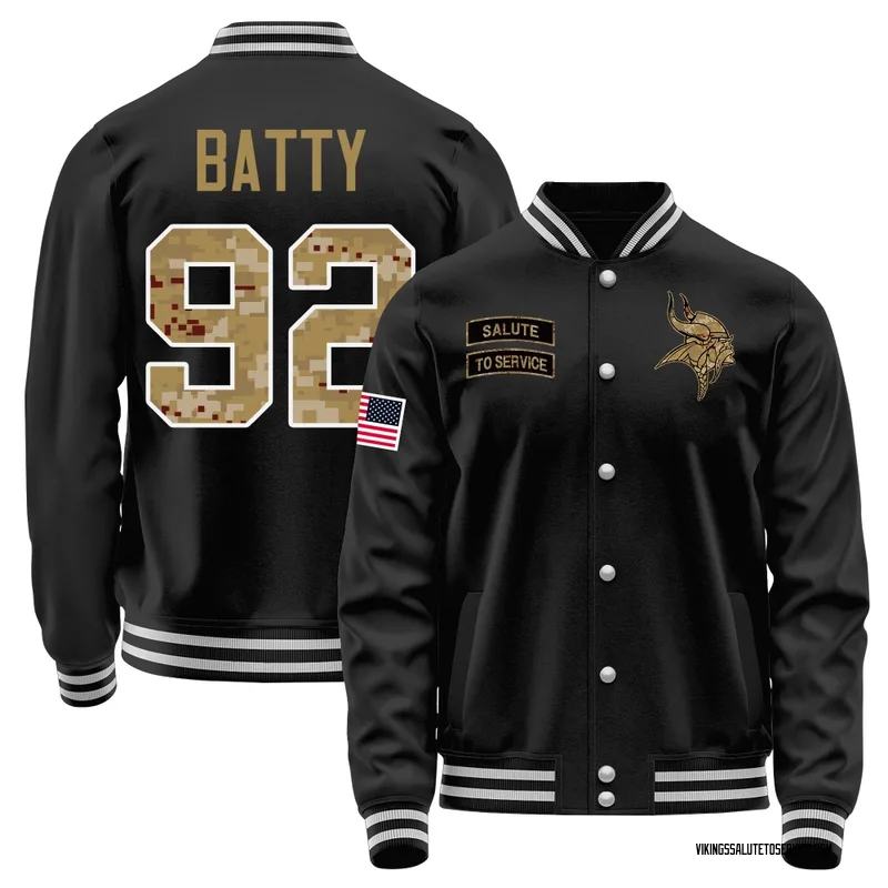 Men's Tyler Batty Minnesota Vikings Black Salute to Service Sideline Performance Jacket