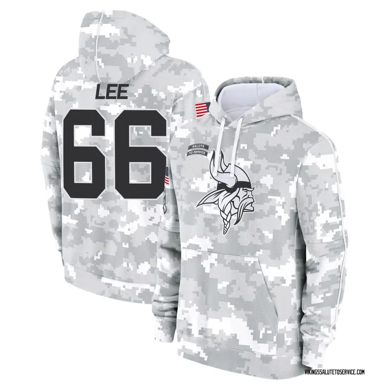 Men's Vershon Lee Minnesota Vikings Camo Arctic 2024 Salute to Service Club Fleece Pullover Hoodie