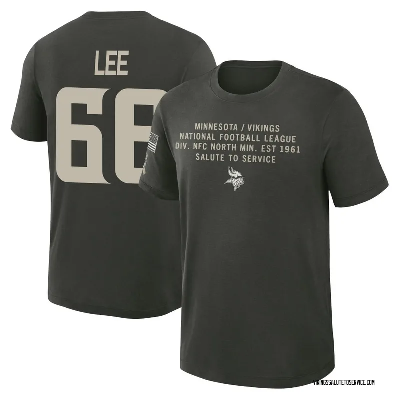 Men's Vershon Lee Minnesota Vikings Green Dark/ 2025 Salute to Service Sideline Slub T-Shirt