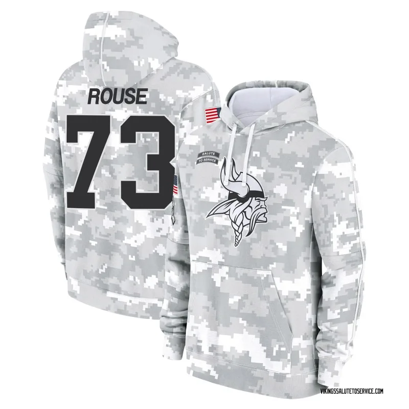 Men's Walter Rouse Minnesota Vikings Camo Arctic 2024 Salute to Service Club Fleece Pullover Hoodie
